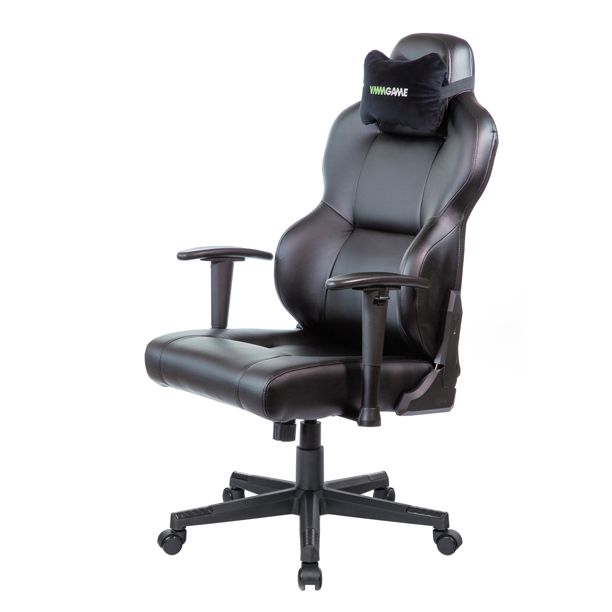 Компьютерное кресло с регулируемой спинкой VMMGAME UNIT UPGRADE из кожи,  чёрный