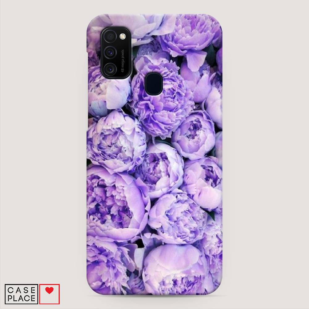 фото Пластиковый чехол "пионы сиреневые" на samsung galaxy m30s awog