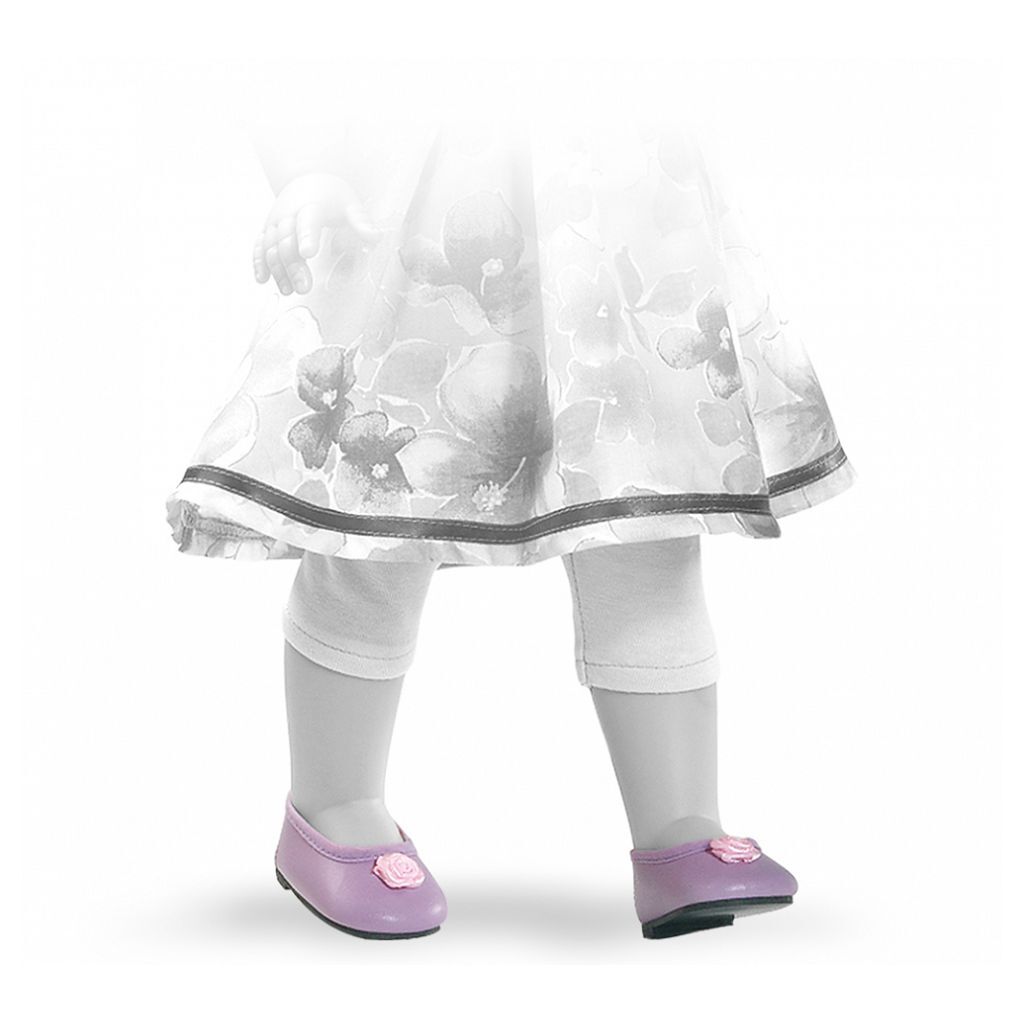 Туфли Paola Reina сиреневые с цветочком, для кукол 42 см 64201 обувь для кукол paola reina туфли красные с очком
