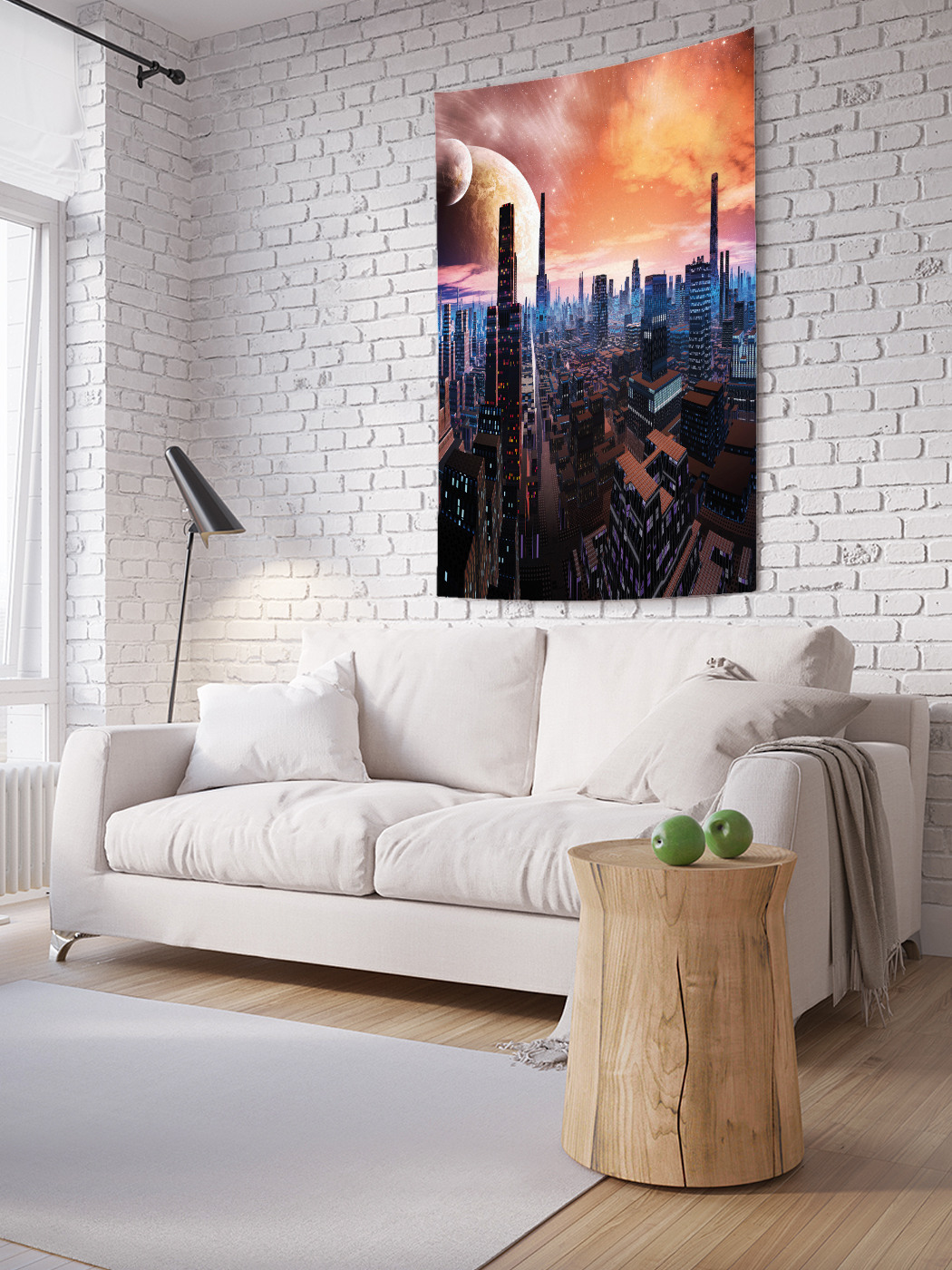 

Вертикальное фотопанно на стену JoyArty Город будущего 150x200 см, Город будущего