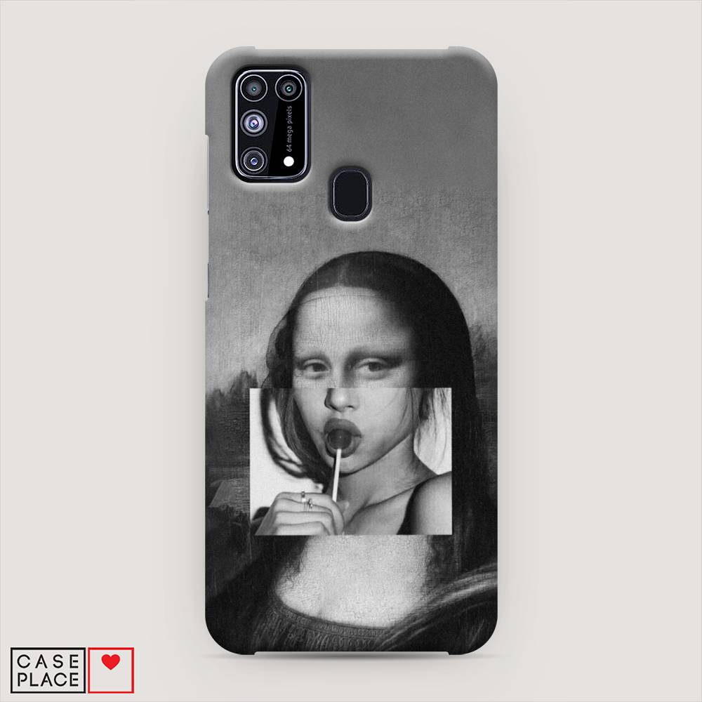 фото Пластиковый чехол "mona lisa sucking lollipop" на samsung galaxy m31 awog