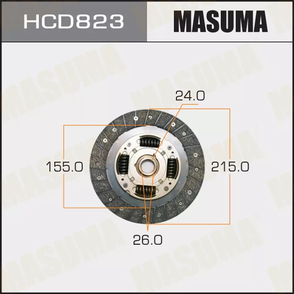 

ДИСК СЦЕПЛЕНИЯ MASUMA 215x155x24x26.0 (1/10)