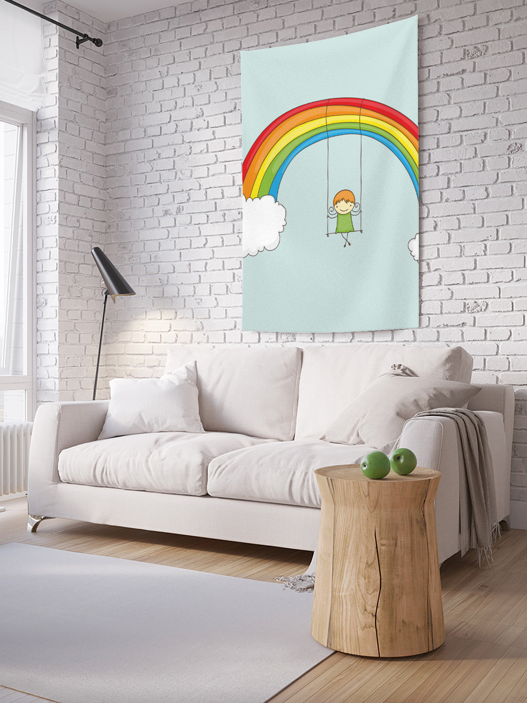 

Вертикальное фотопанно на стену JoyArty Девочка на радуге 150x200 см, Девочка на радуге