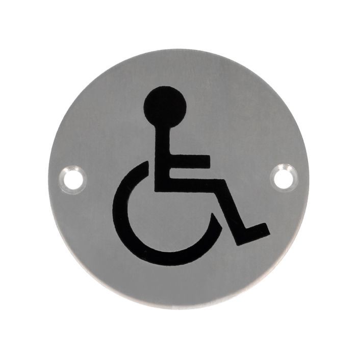 Информационная табличка Amig Для инвалидов из нержавеющей стали, 23-75 информационная табличка amig туалет для инвалидов из алюминия позолоченная 103 140х140