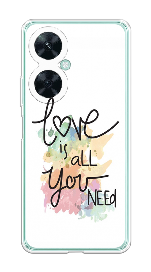 

Чехол на Huawei Nova 11i "Love is all you need", Белый;черный;зеленый, 6121750-1