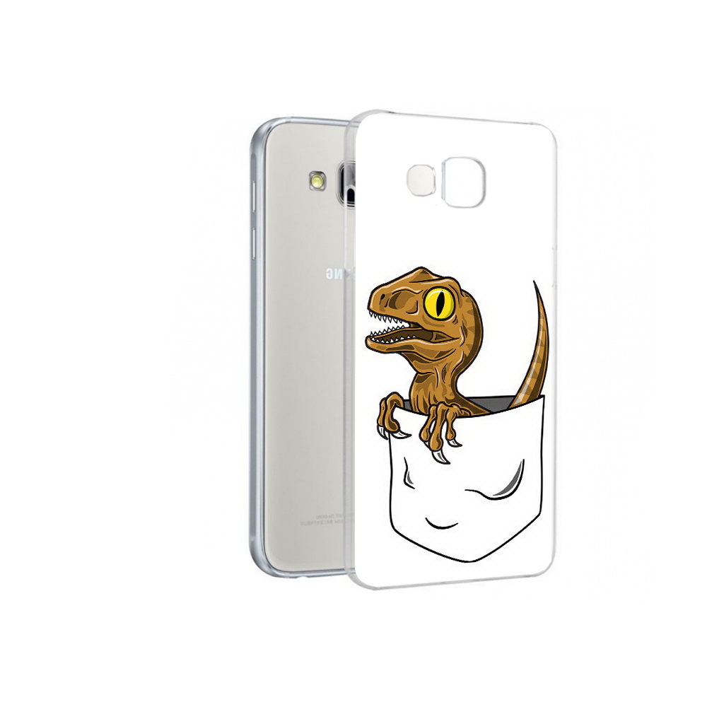 

Чехол MyPads Tocco для Samsung Galaxy A7 динозавр в кармане, Прозрачный, Tocco