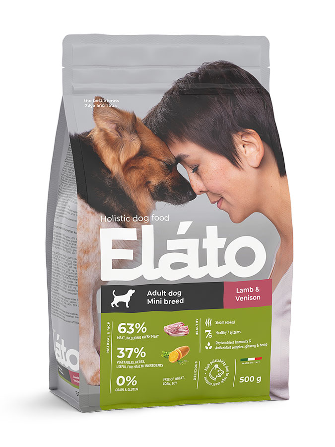 фото Сухой корм для собак elato , ягненок, оленина, 0.5кг
