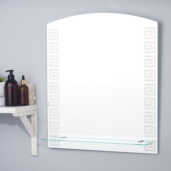 Зеркало «Гермес», настенное, с полочкой, 53x63 см настенное зеркало наоми лайт белый глянец
