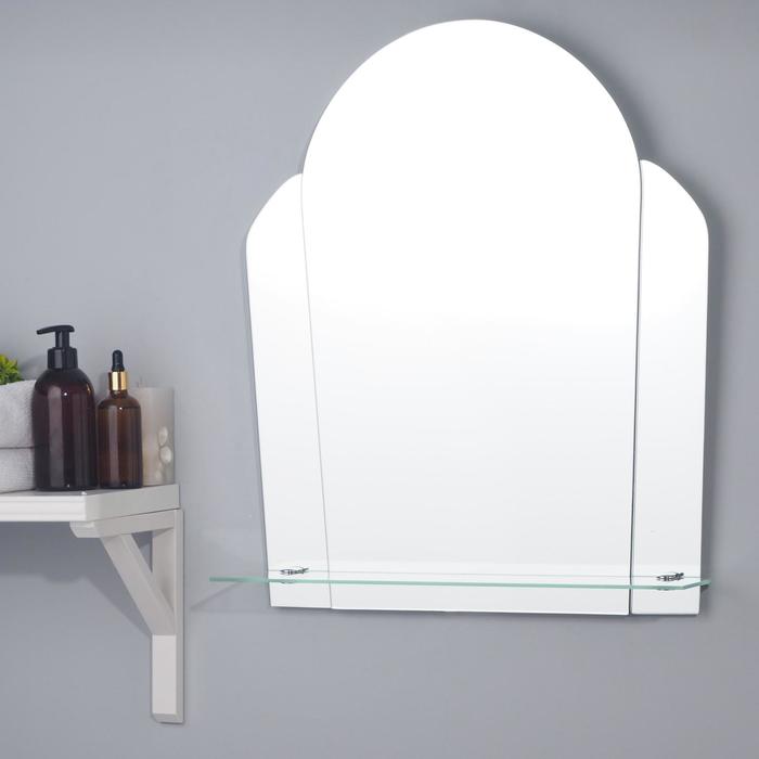 фото Зеркало «нарцисс», настенное, с полочкой, 48,5×57,5 см nobrand
