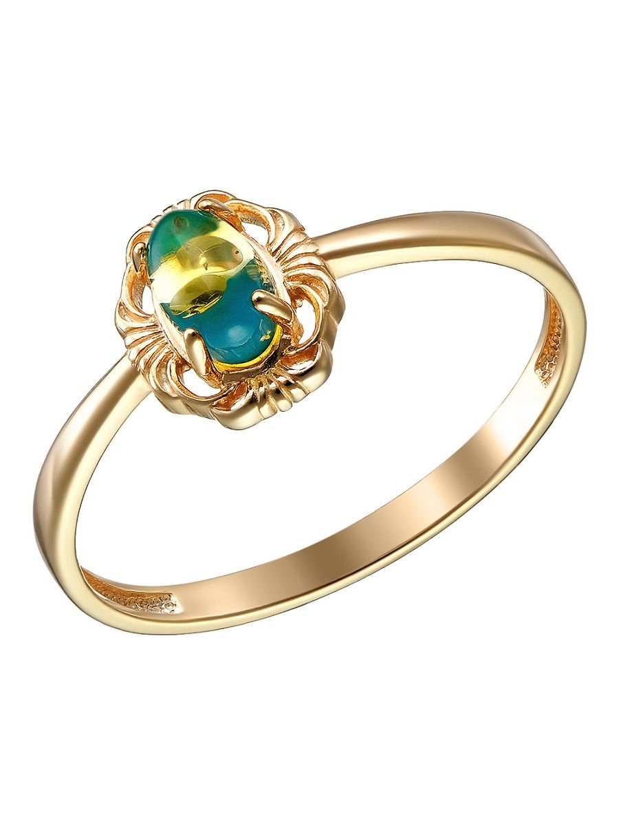 

Кольцо из серебра р. 17,5 Ювелирочка 1056976, янтарь, 1056976