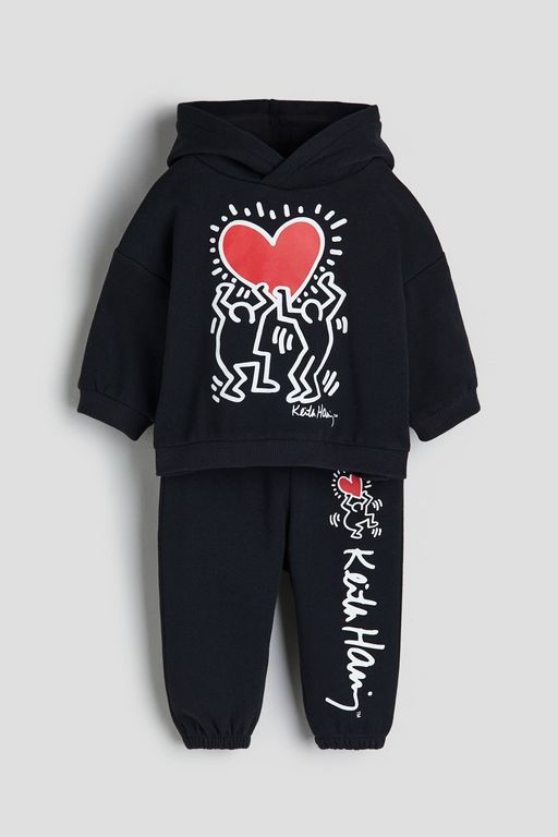 

Костюм повседневный детский H&M 1131215, Блэк, Кит Харинг, 80, Черный, 1131215