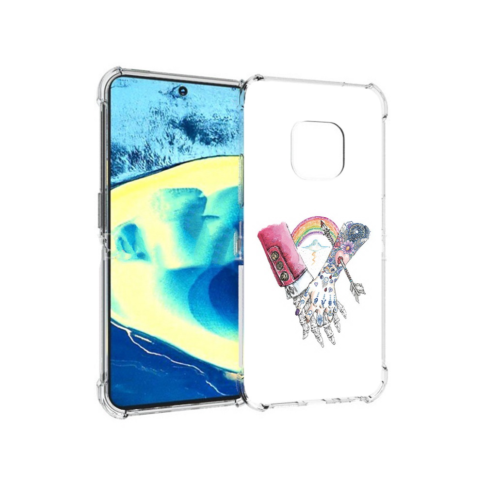 

Чехол MyPads Tocco для Nokia XR20 абстракция руки в татуировках (PT161671.111.212), Прозрачный, Tocco