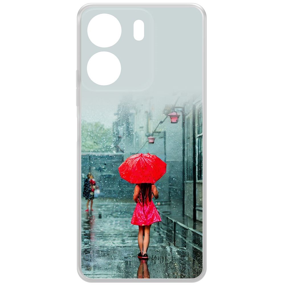 

Чехол-накладка Case Красный зонтик для Xiaomi Redmi 13C, Прозрачный