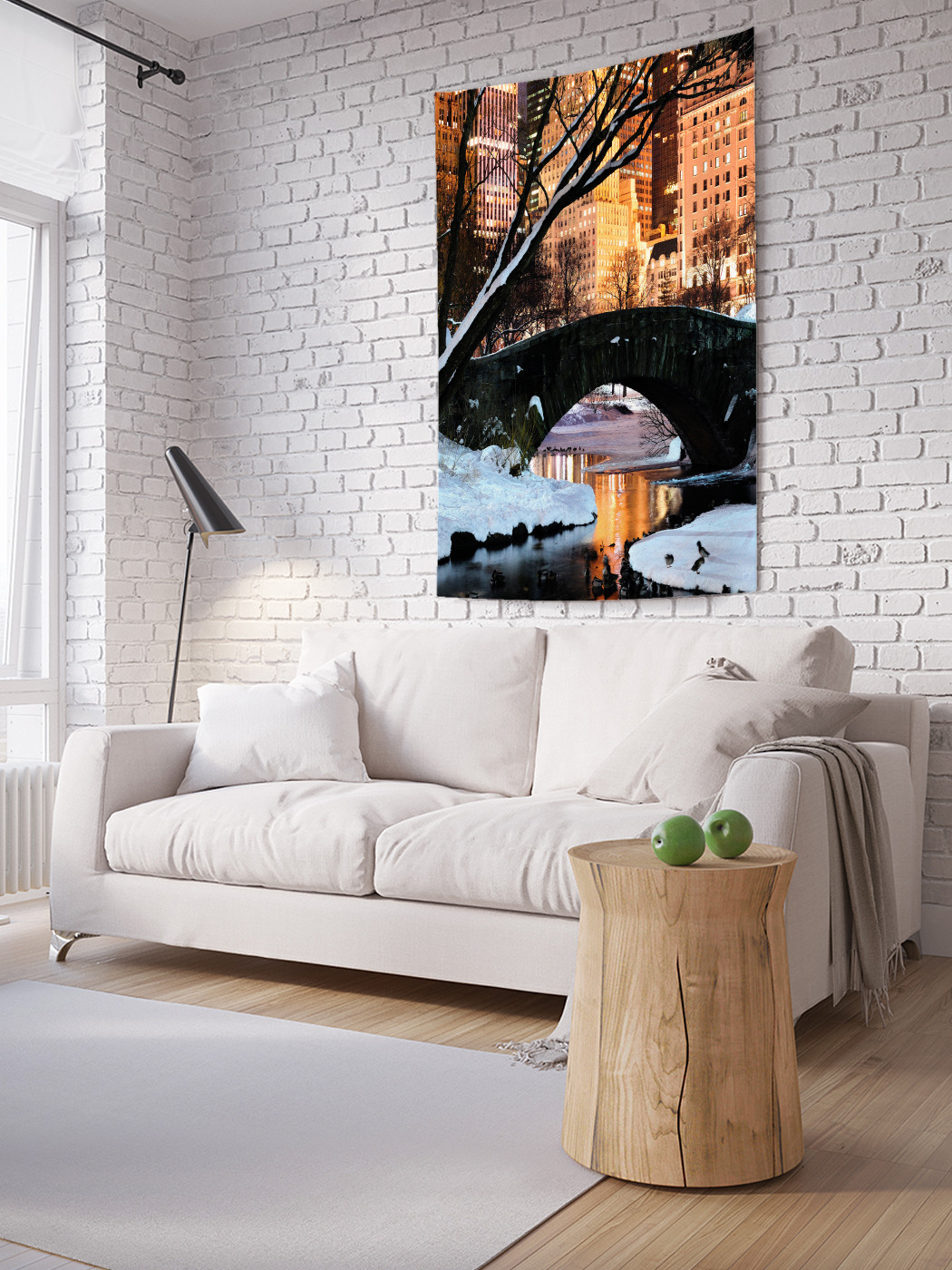 

Вертикальное фотопанно на стену JoyArty Зимний город 100x150 см, Зимний город