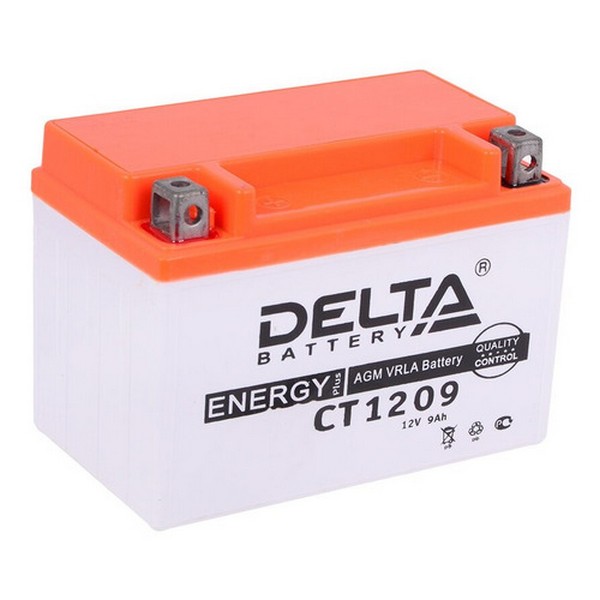 Аккумулятор для мотоциклов DELTA BATTERY CT 1209 9Ач 135A 100030323381