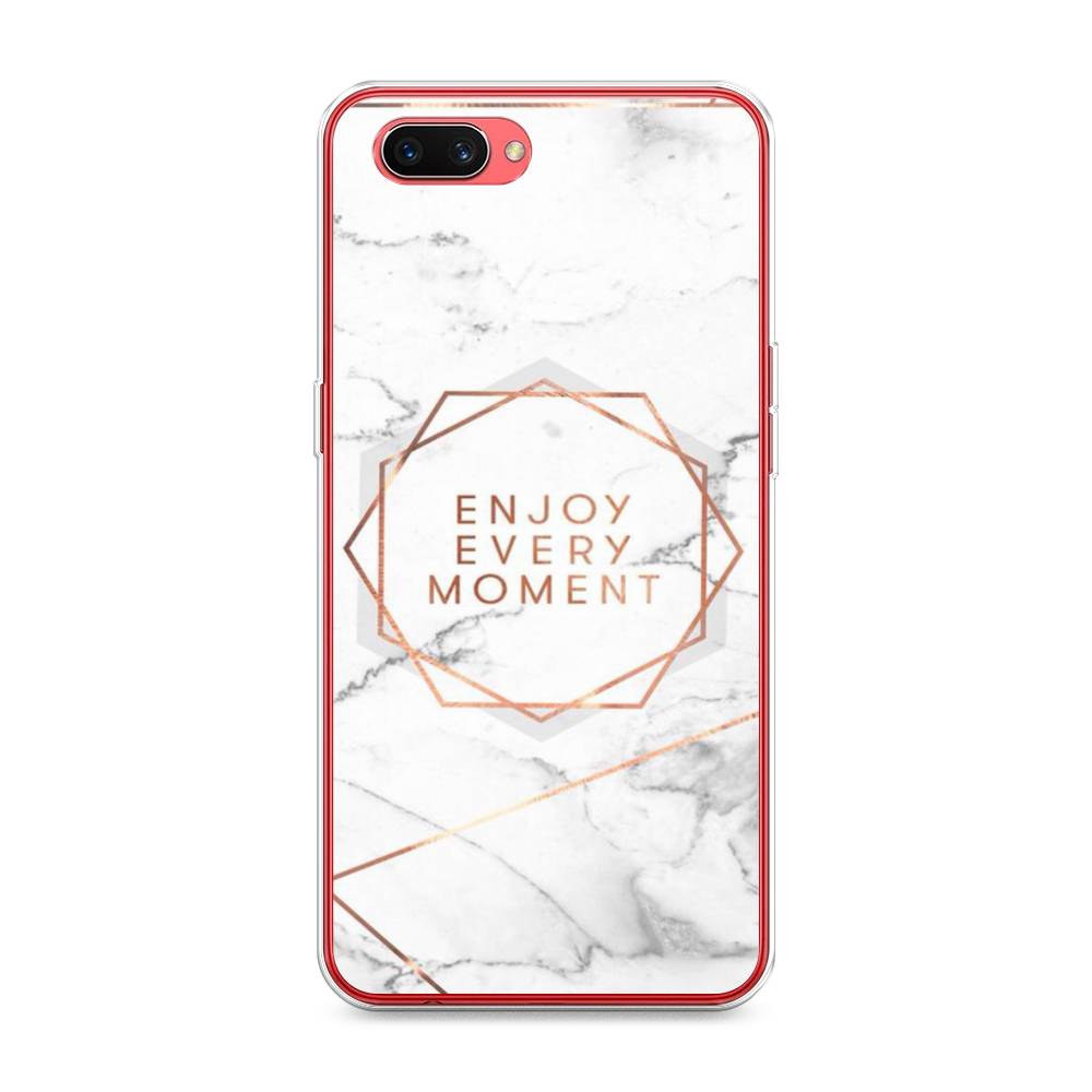 

Чехол Awog на Oppo A3s "Enjoy every moment мрамор", Разноцветный, 250650-7