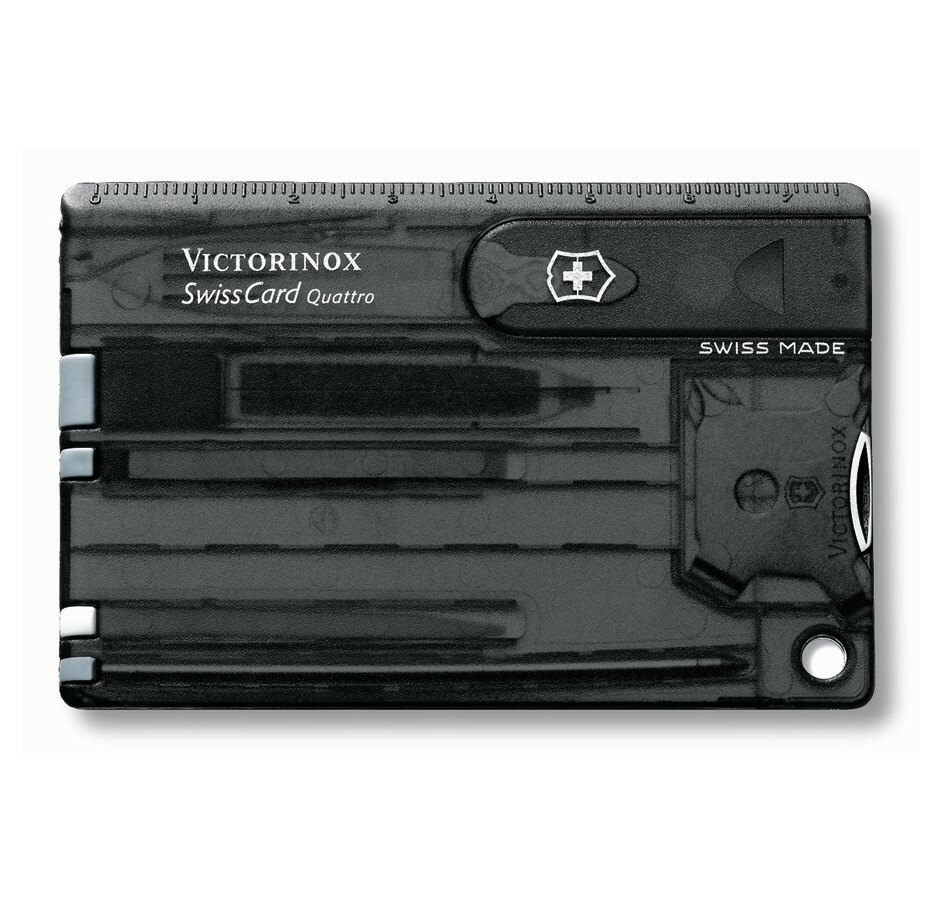 

Мультитул Victorinox SwissCard Quattro, черный, 14 опций, SwissCard Quattro