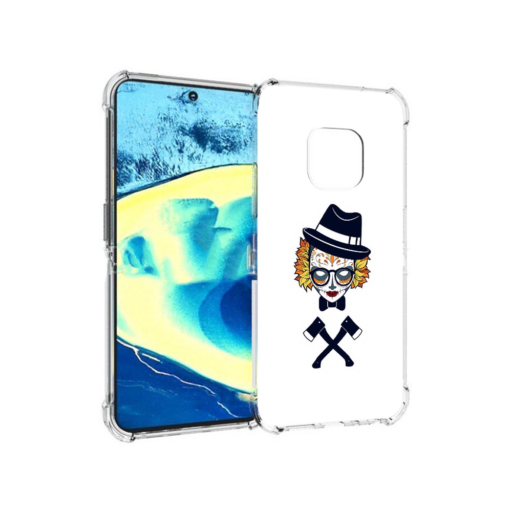 

Чехол MyPads Tocco для Nokia XR20 девушка в маске с топорами рисунок (PT161671.111.304), Прозрачный, Tocco