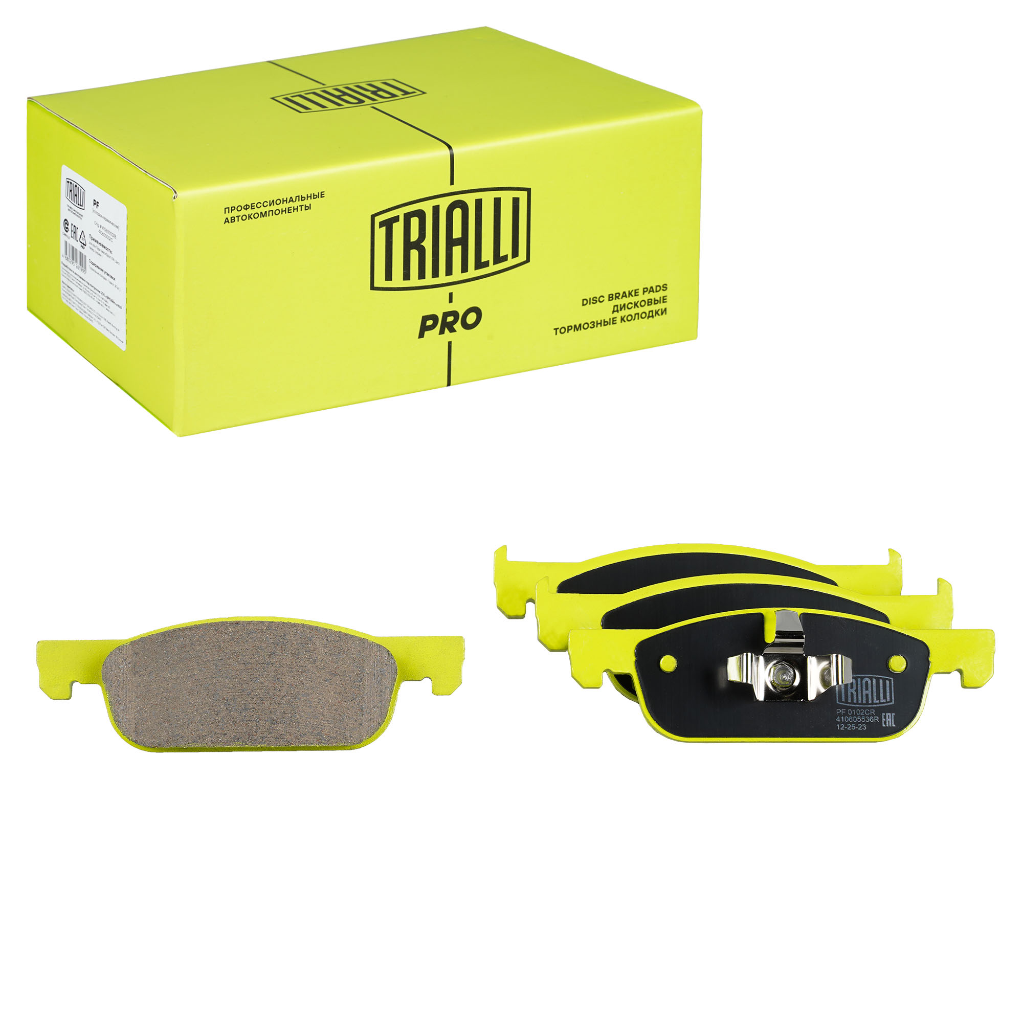 

Колодки тормозные дисковые керамические передние TRIALLI PF 0102CR