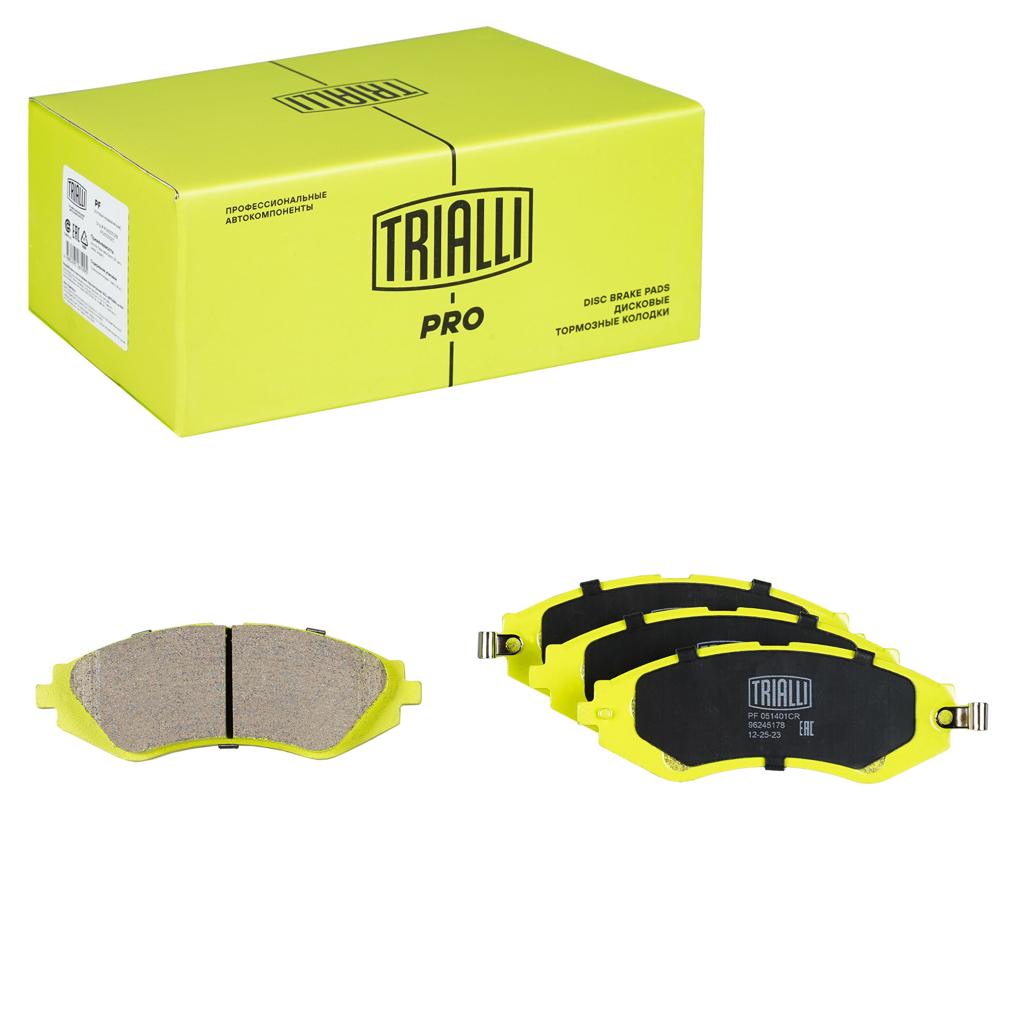 

Колодки тормозные дисковые керамические передние TRIALLI PF 051401CR