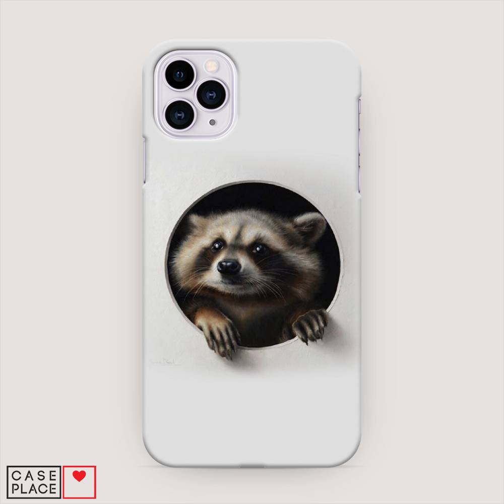 

Пластиковый чехол "Любопытный енот" на Apple iPhone 11 Pro, 12320-1