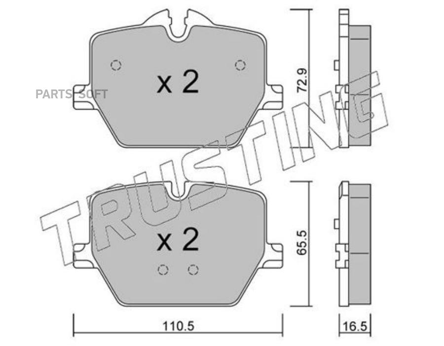 

Тормозные колодки TRUSTING дисковые 12660