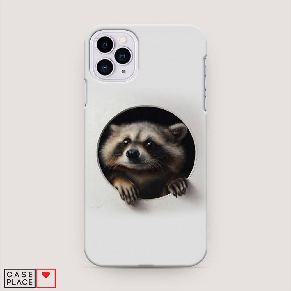 

Пластиковый чехол "Любопытный енот" на Apple iPhone 11 Pro Max, 12220-1
