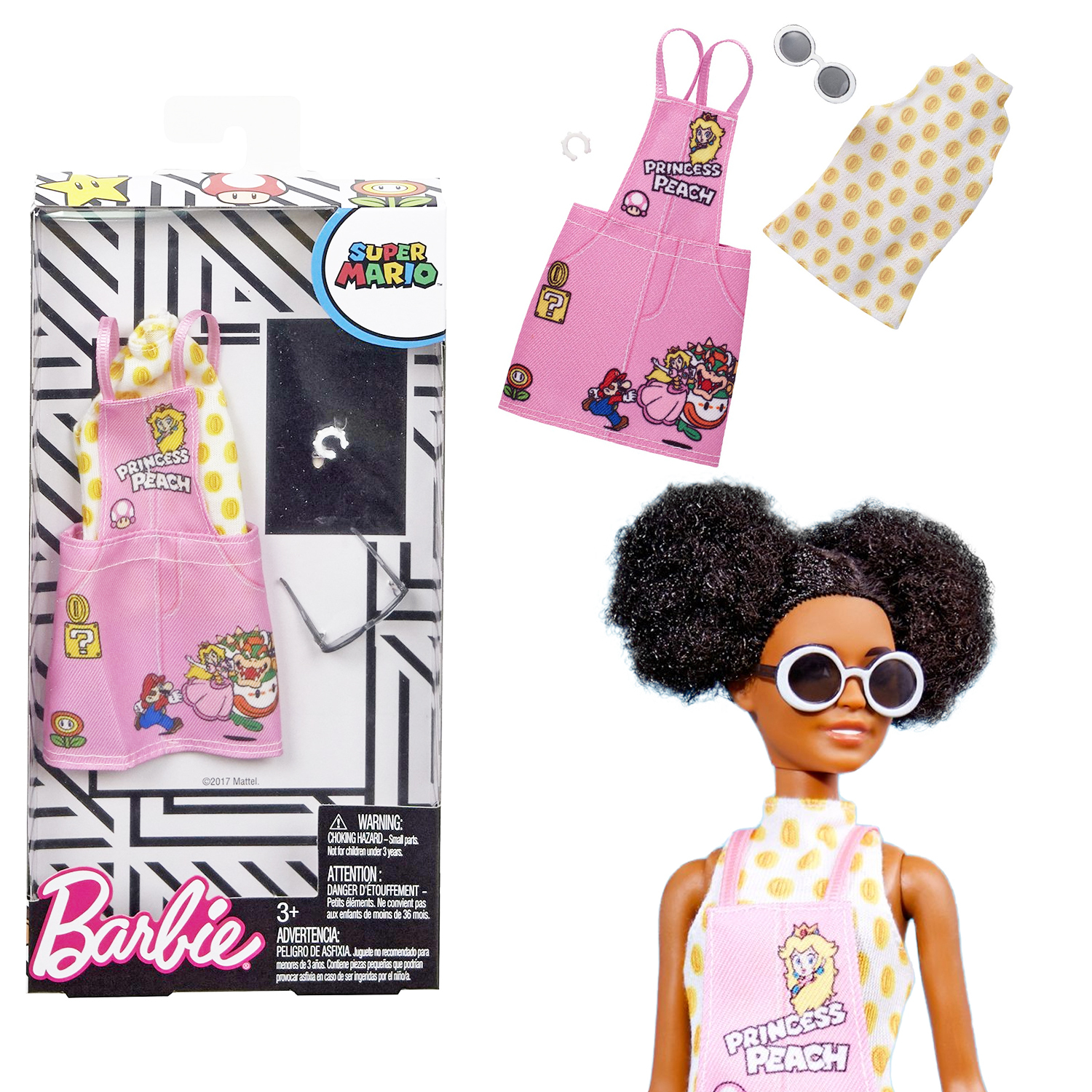

Одежда для куклы Barbie Super Mario Fashion, розовый FKR84