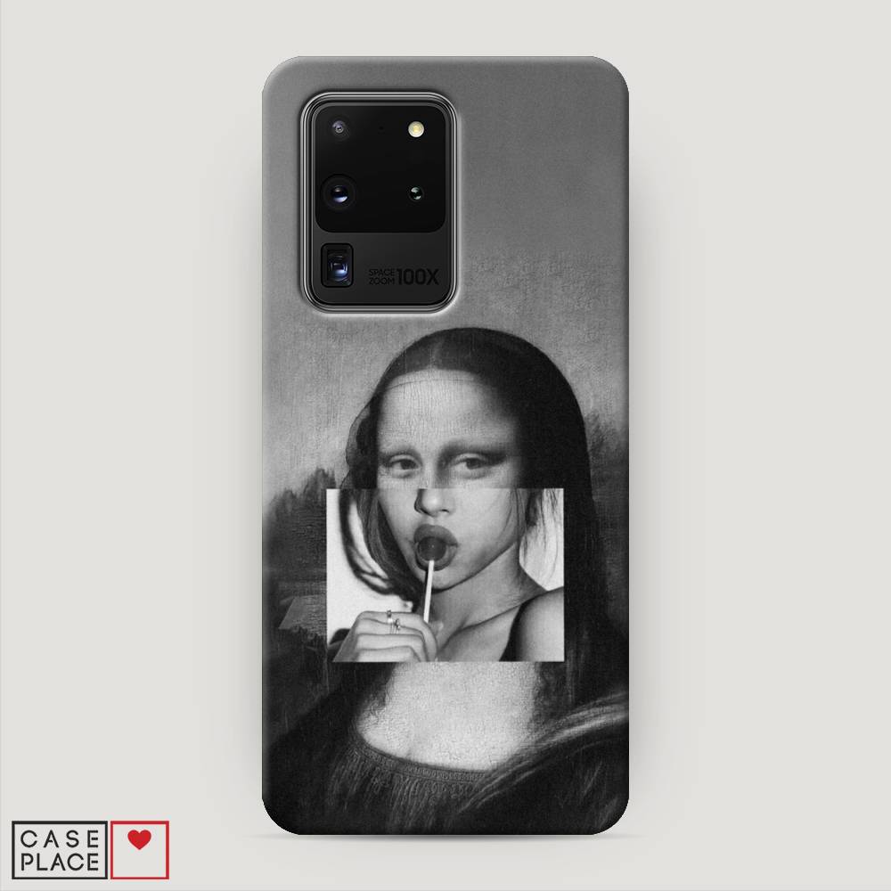 фото Пластиковый чехол "mona lisa sucking lollipop" на samsung galaxy s20 ultra awog