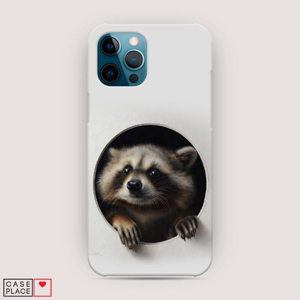 

Пластиковый чехол "Любопытный енот" на Apple iPhone 12 Pro Max, 12720-1