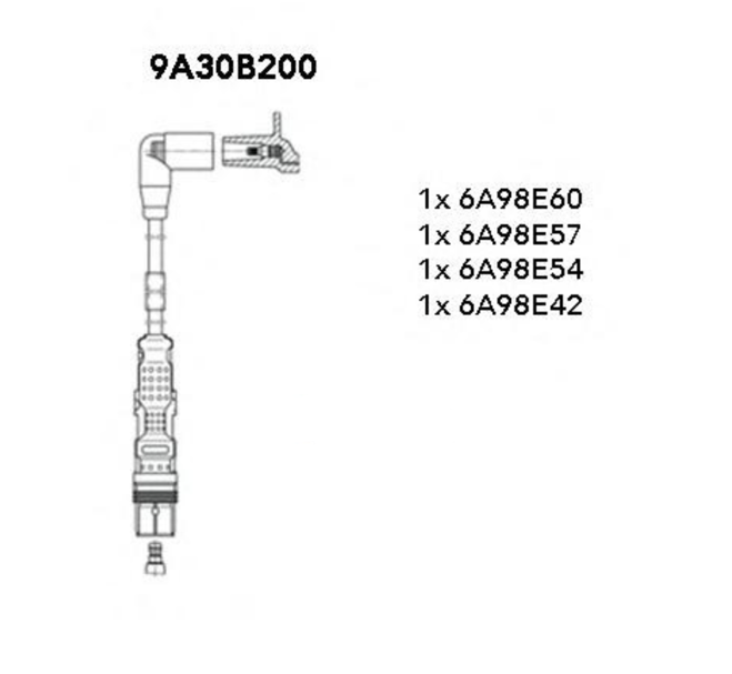 

Комплект Проводов BREMI арт. 9A30B200, Черный
