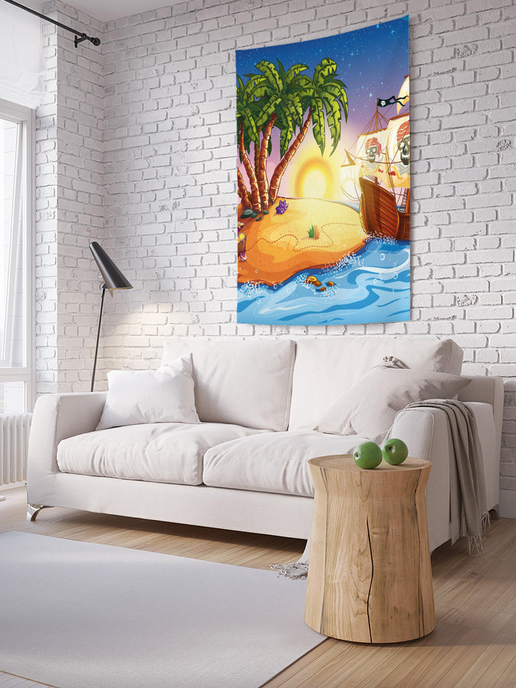 

Вертикальное фотопанно на стену JoyArty Пираты прячут клад 150x200 см, Пираты прячут клад
