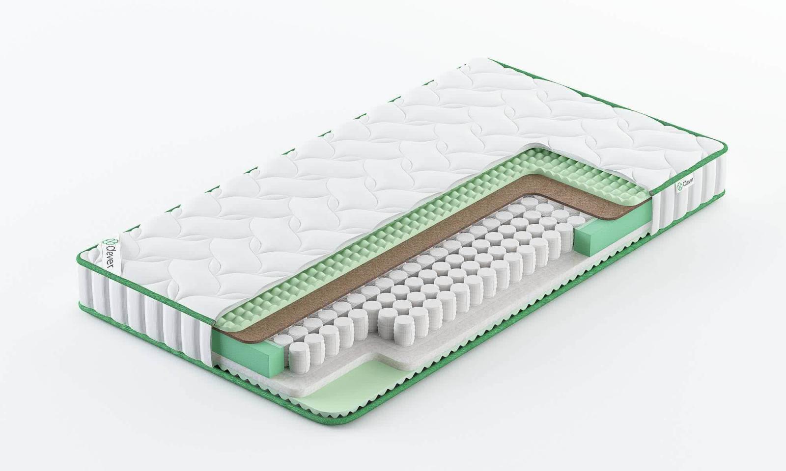 

Матрас Clever Wave Strutto Slim 195x195, Белый, WAVE STRUTTO SLIM
