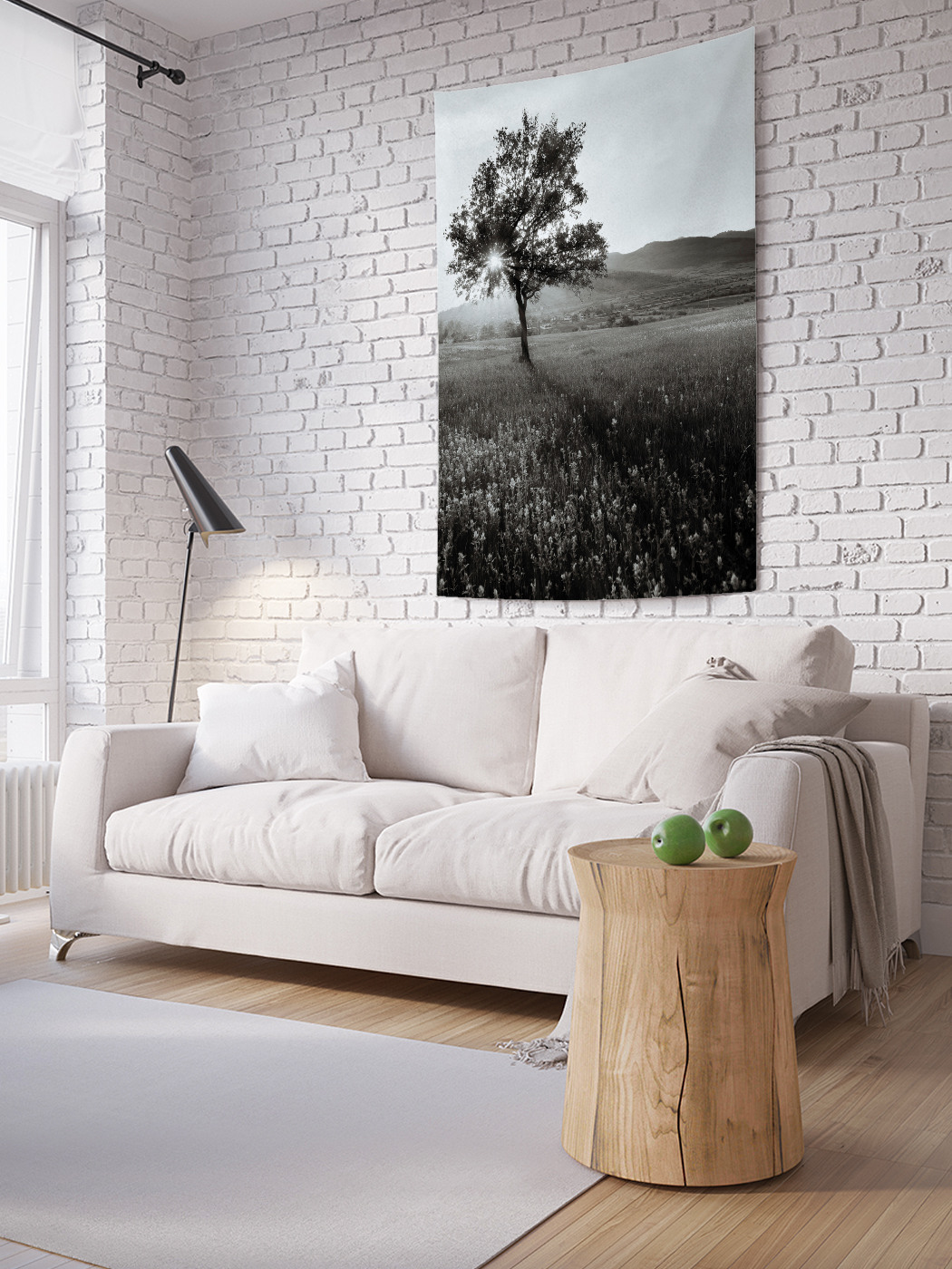 

Вертикальное фотопанно на стену JoyArty Дерево в поле 150x200 см, Дерево в поле