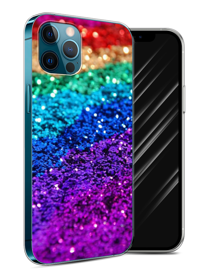 

Чехол Awog на Apple iPhone 12 / Айфон 12 "Блестящая радуга рисунок", Разноцветный, 12550-3
