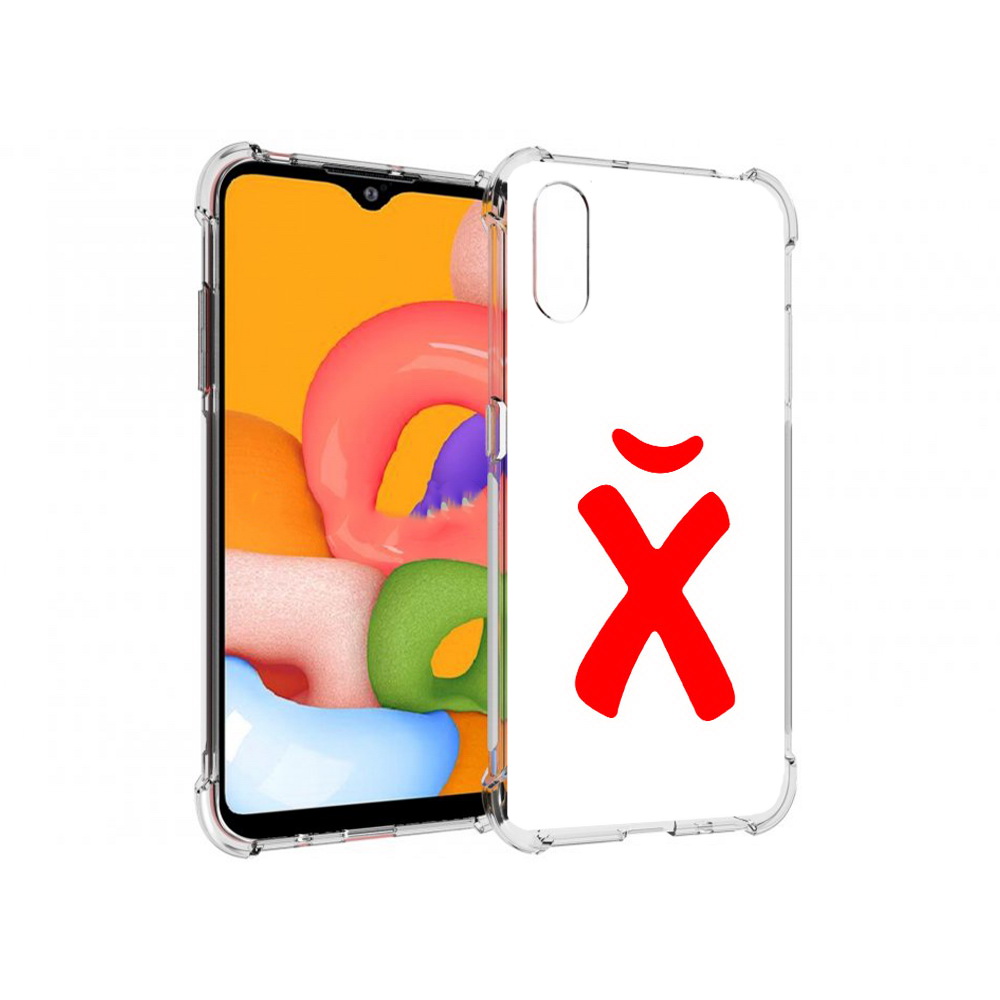 

Чехол MyPads Tocco для Samsung Galaxy A01 абстракция буква х (PT144711.509.209), Прозрачный, Tocco