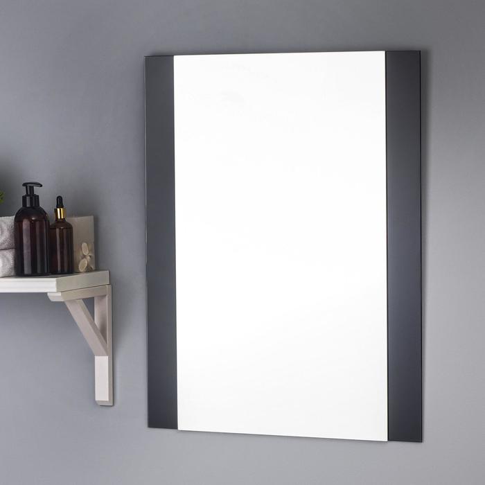 фото Зеркало , настенное, 67х52см, с декоративными вставками (цвет вставки черный) nobrand