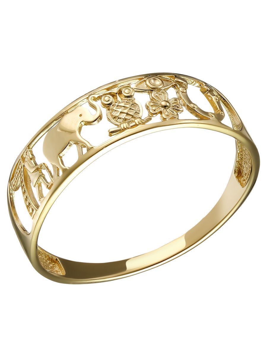 Кольцо из желтого золота р. 20 Ювелирочка 1058853