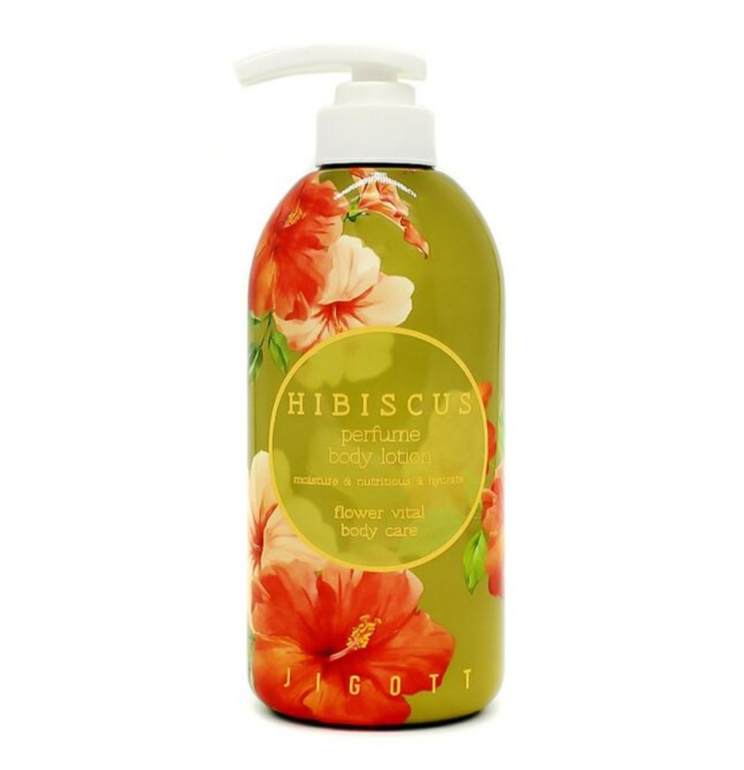 Парфюмированный лосьон для тела Jigott Perfume Body Lotion Hibiscus, 500 мл