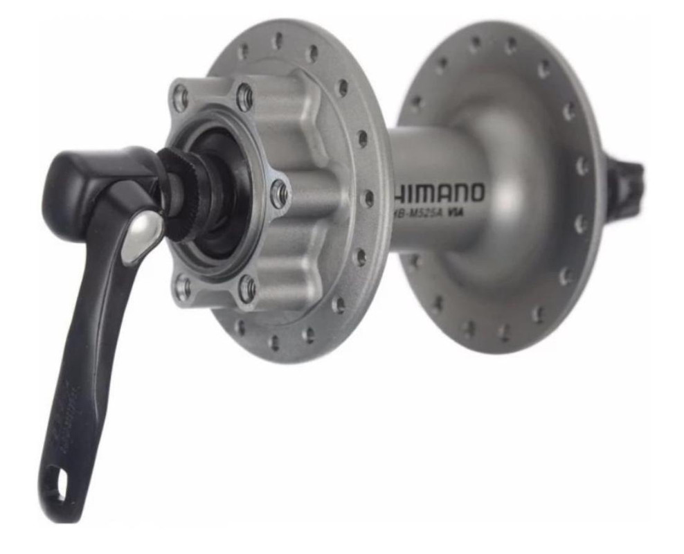 фото Втулка передняя shimano deore m525a 36 отверстий, qr, 6-болт серебристый ehbm525aass