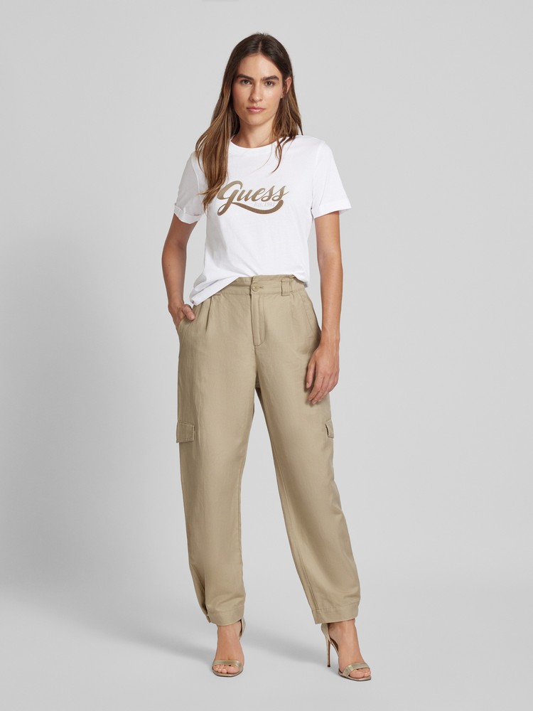 

Футболка женская Guess W4YI09JA914 белая XL, Белый, W4YI09JA914
