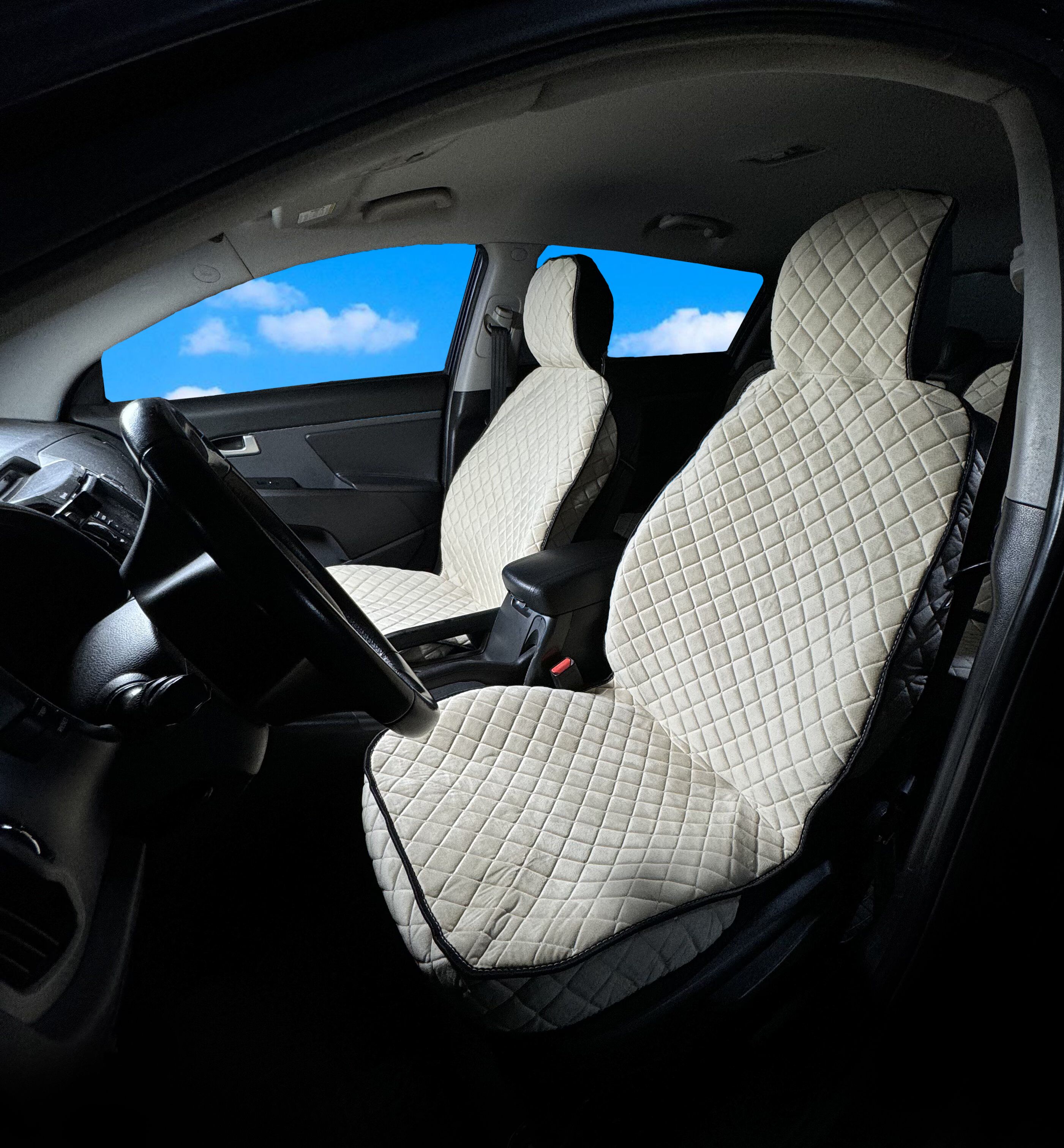 

Накидки Автопилот для Форд Эскейп (2015 - 2019) / Ford Escape на передние сиденья, Бежевый