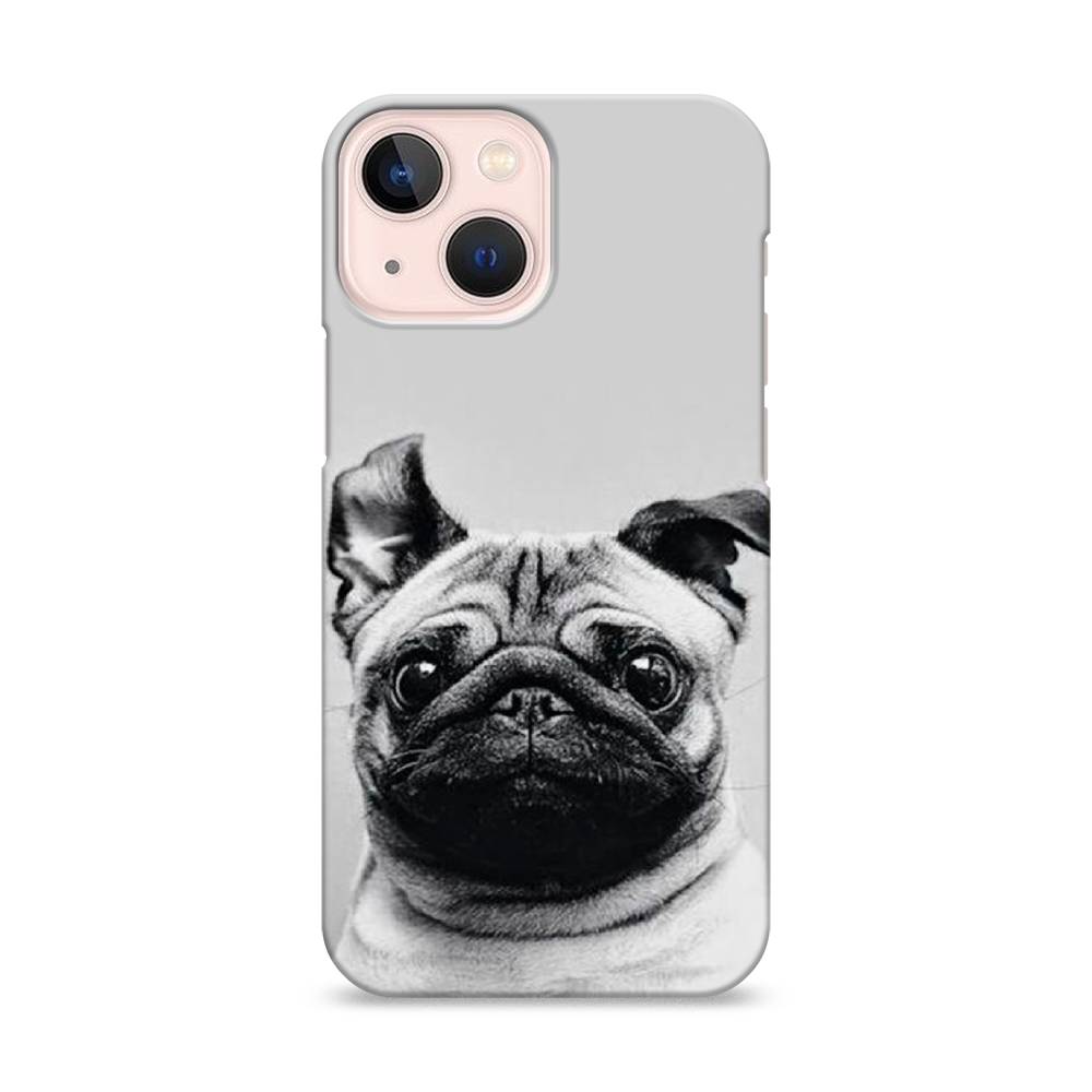 

Пластиковый чехол "Ушастый мопс" на Apple iPhone 13 mini, 14120-1