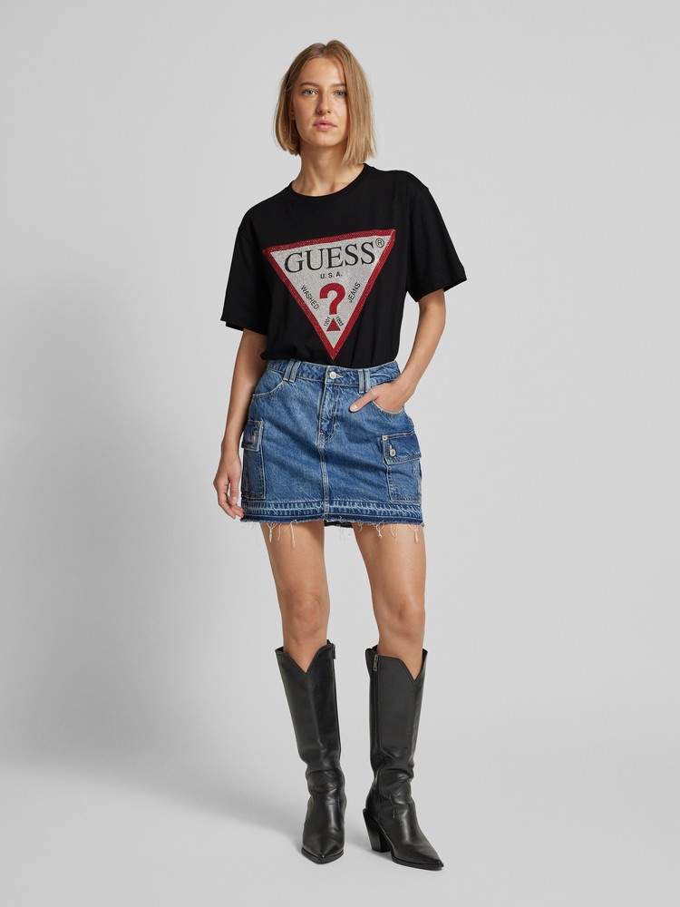 

Футболка женская Guess W4YI34I3Z14 черная XS, Черный, W4YI34I3Z14