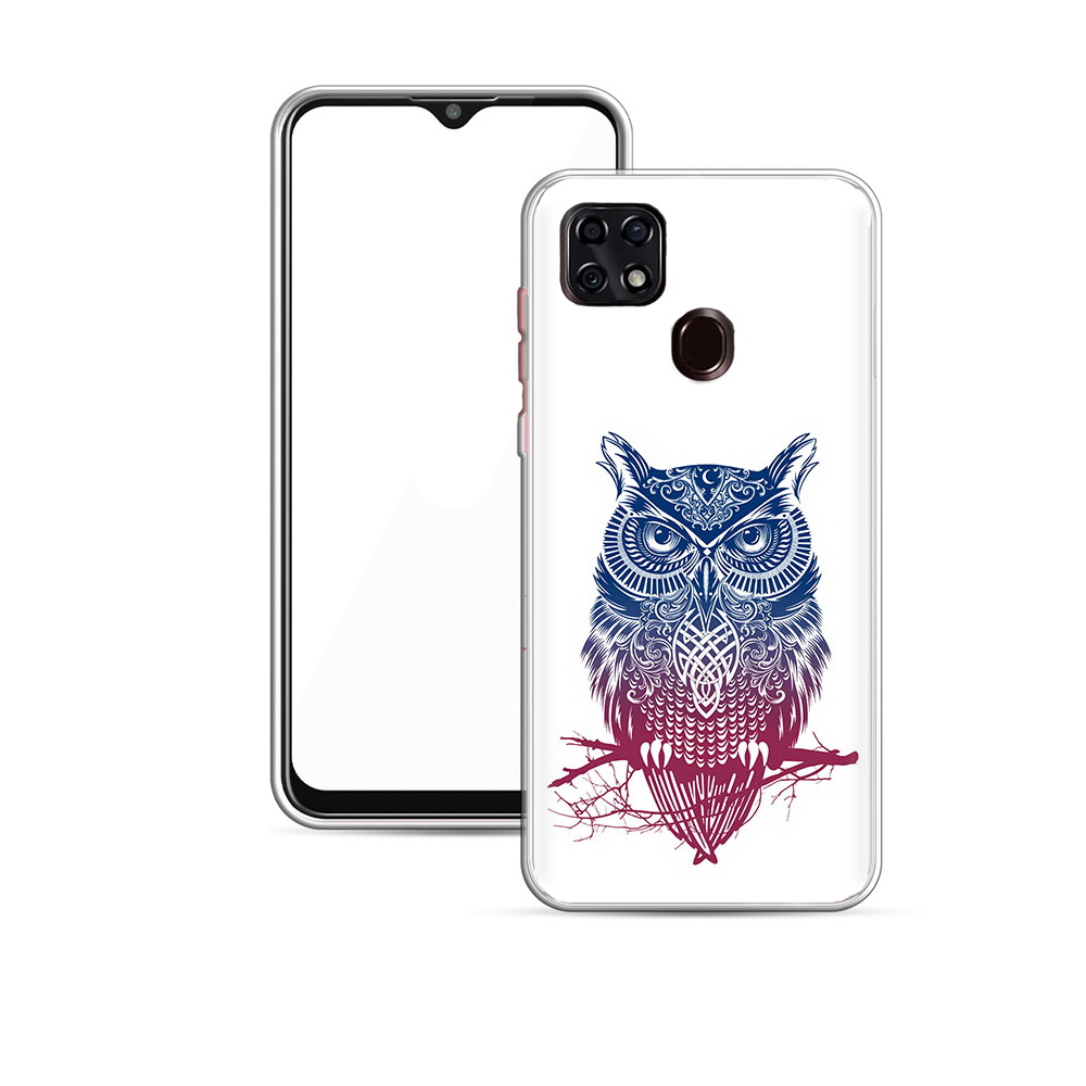 

Чехол MyPads Tocco для ZTE Blade 20 Smart хиппи сова (PT226940.456.664), Прозрачный, Tocco