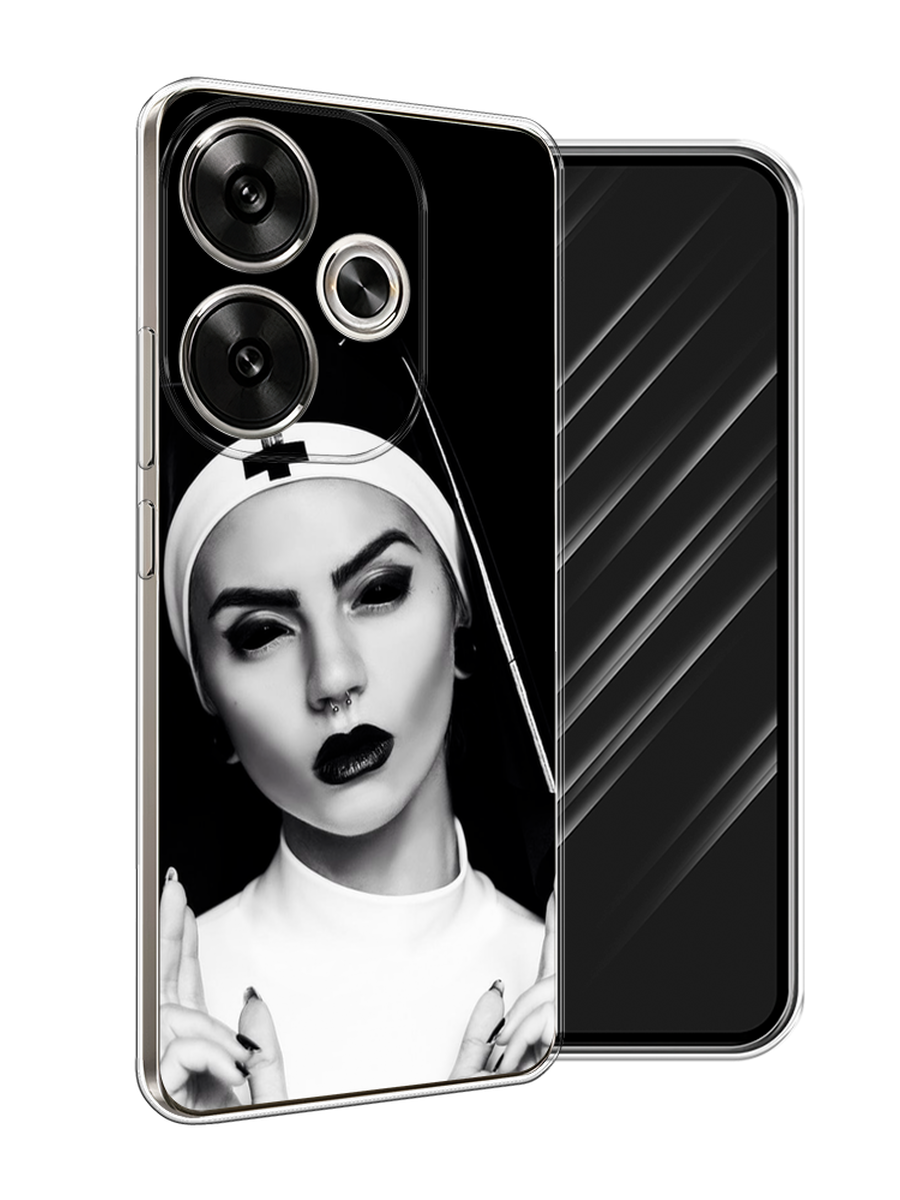 

Чехол Awog на Xiaomi Redmi Turbo 3 "Черная монашка", Серый;черный, 322150-1