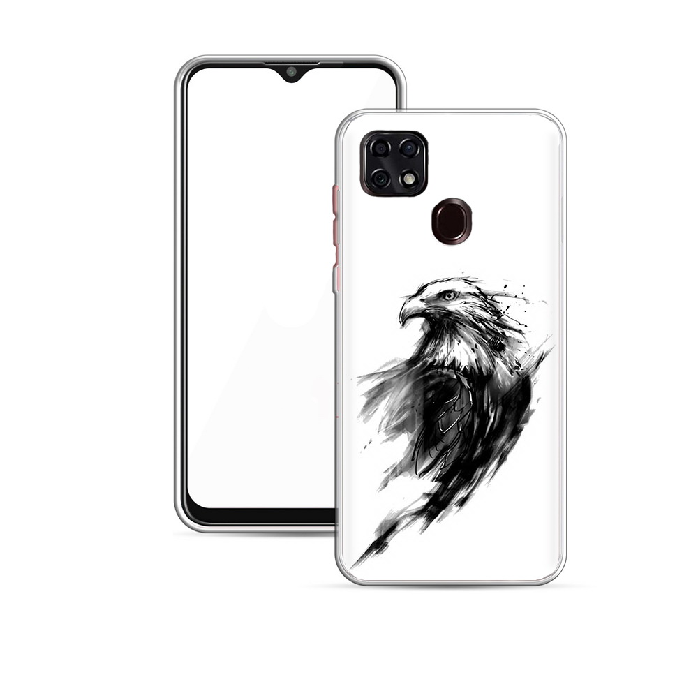 Чехол MyPads Tocco для ZTE Blade 20 Smart чб птица (PT226940.456.670)
