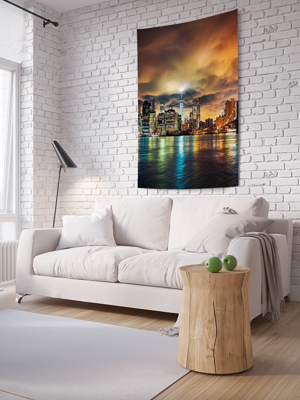 

Вертикальное фотопанно на стену JoyArty Город в огнях 100x150 см, Город в огнях