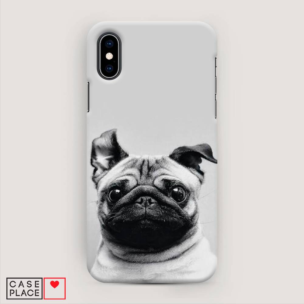 

Пластиковый чехол "Ушастый мопс" на Apple iPhone X (10), 11020-1