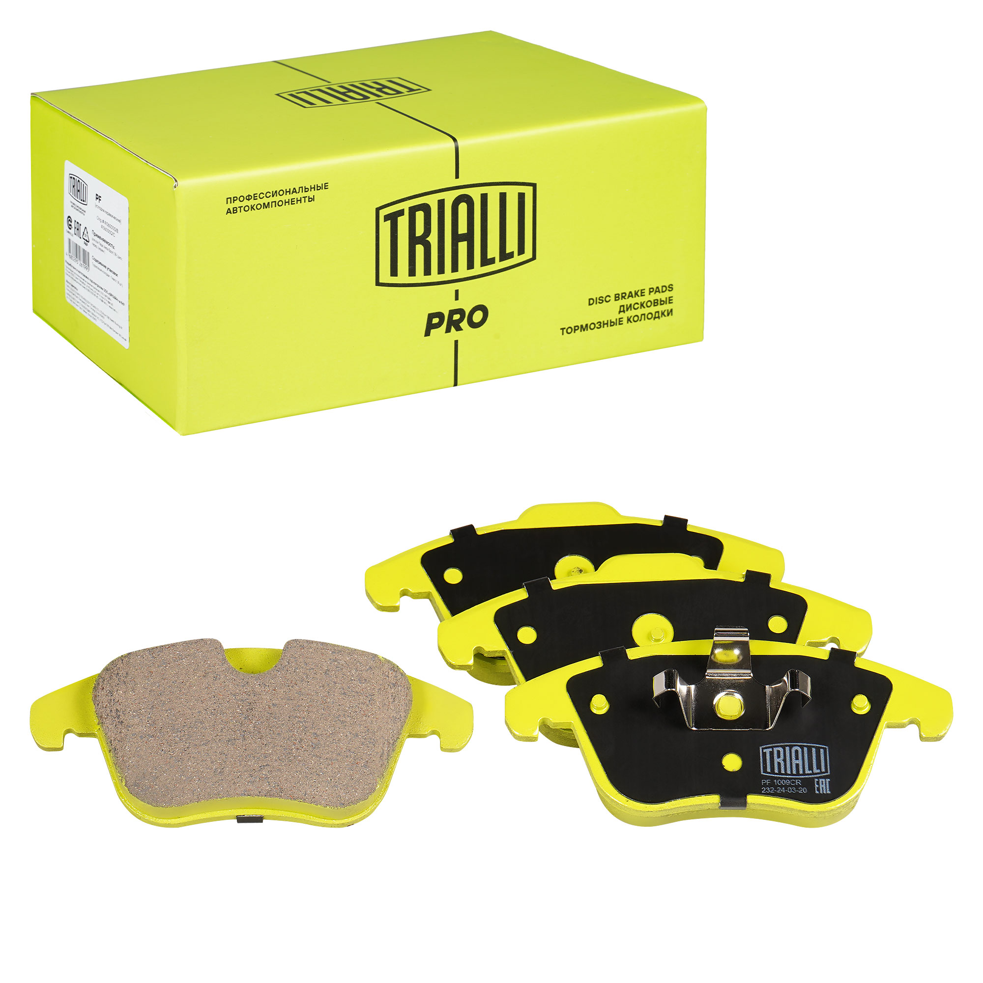

Колодки тормозные дисковые керамические передние TRIALLI PF 1009CR